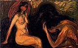 Edvard Munch Man and Woman painting